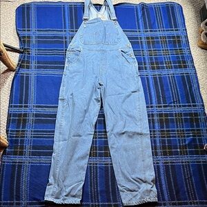 Vintage Carreau Sport Denim Full Length Overalls - Size Medium